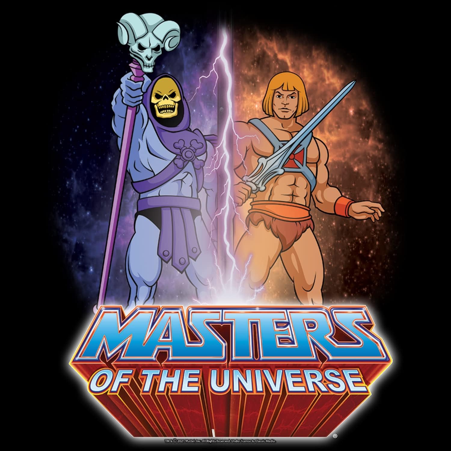 Miniatura 2 de Masters of The Universe He-Man & Skeletor Image - Camiseta de manga corta para adulto