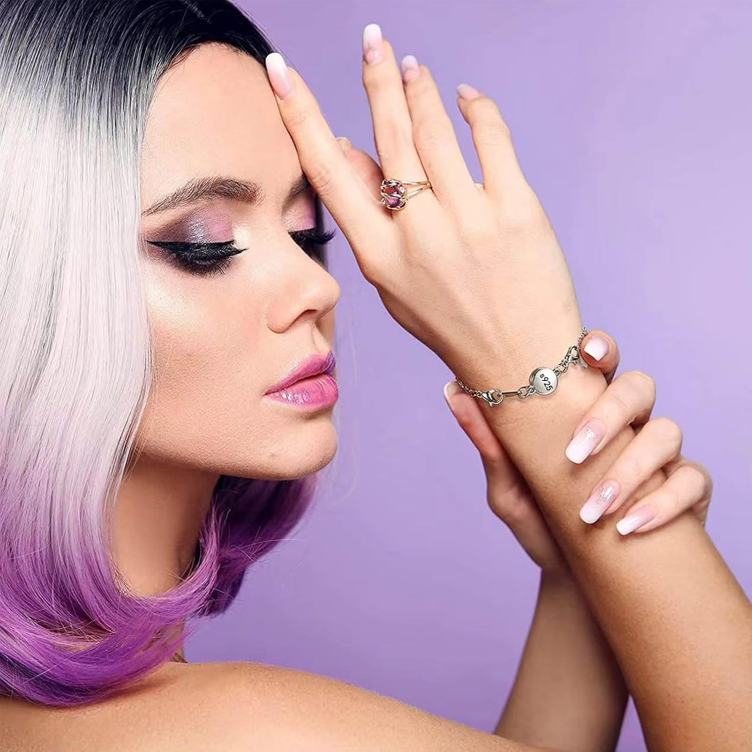 925 Silver and Gold Magnetic Necklace Clasps, Round Necklace Clasp Closures for Jewelry Making,Magnetic Necklace Clasps and Extenders,for Bracelet Necklace and Accessories (3pcs Silver) - Image 4