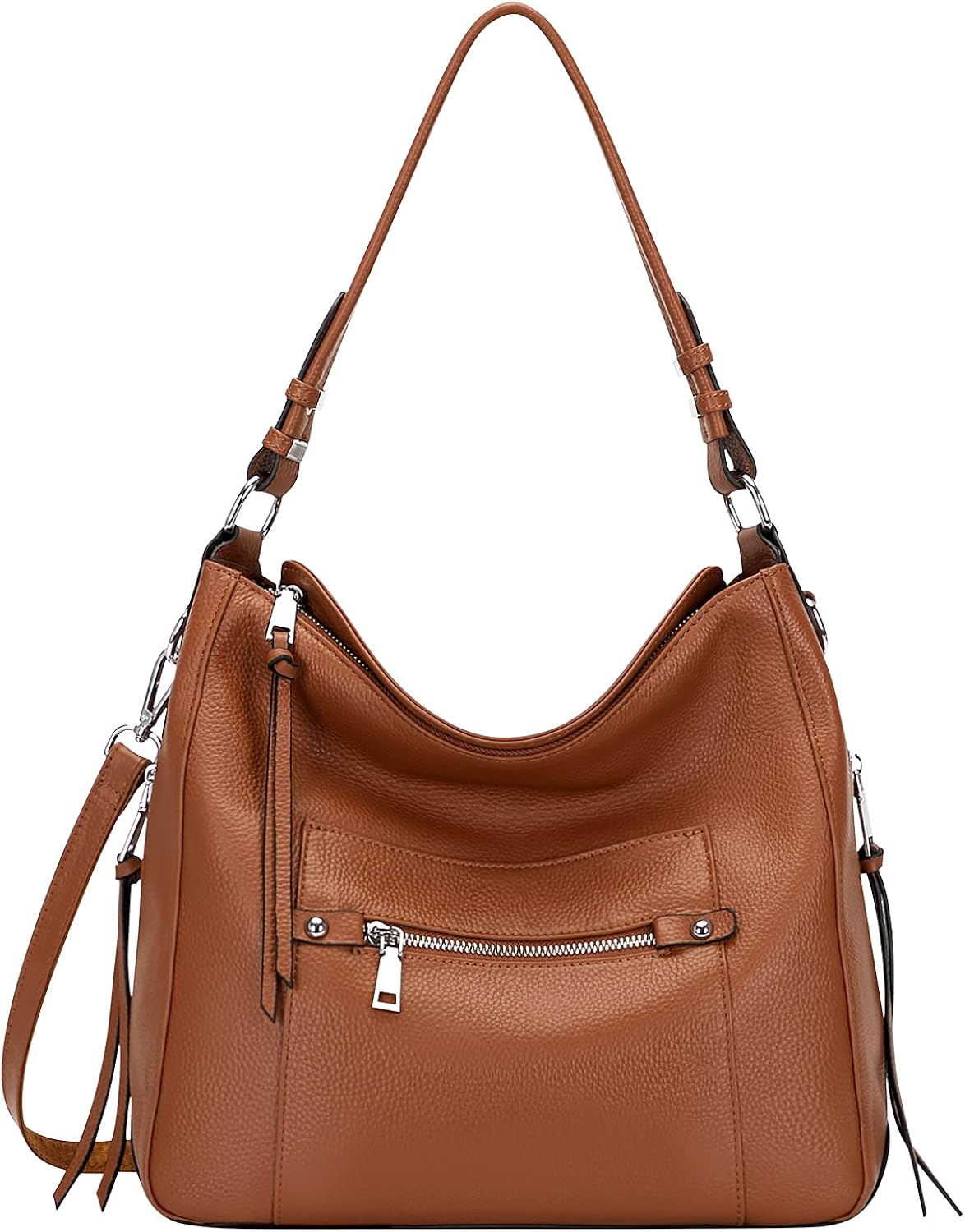 Over Earth Bolsos y bolsos de mano Hobo para mujer de cuero genuino, bolso cruzado