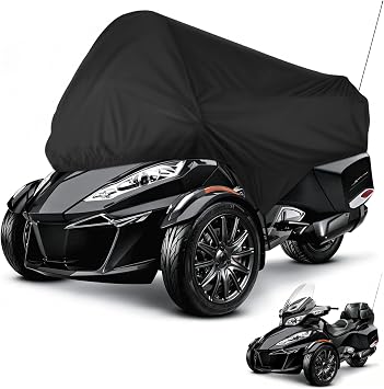 XYZCTEM Can-Am Spyder RT Cover,Outdoor Waterproof Sun & Heat Protection Half Cover, Compatible with Can-Am Spyder RT 2010-2019 Limited