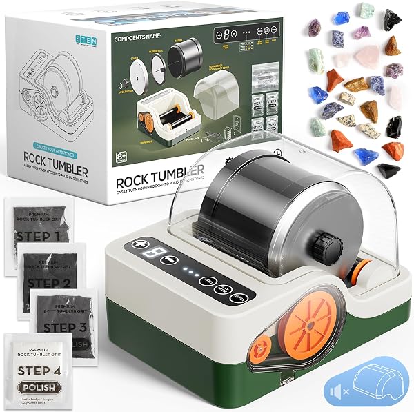 HopeRock Ultra Quiet Rock Tumbler Kit with Noise Reduction
