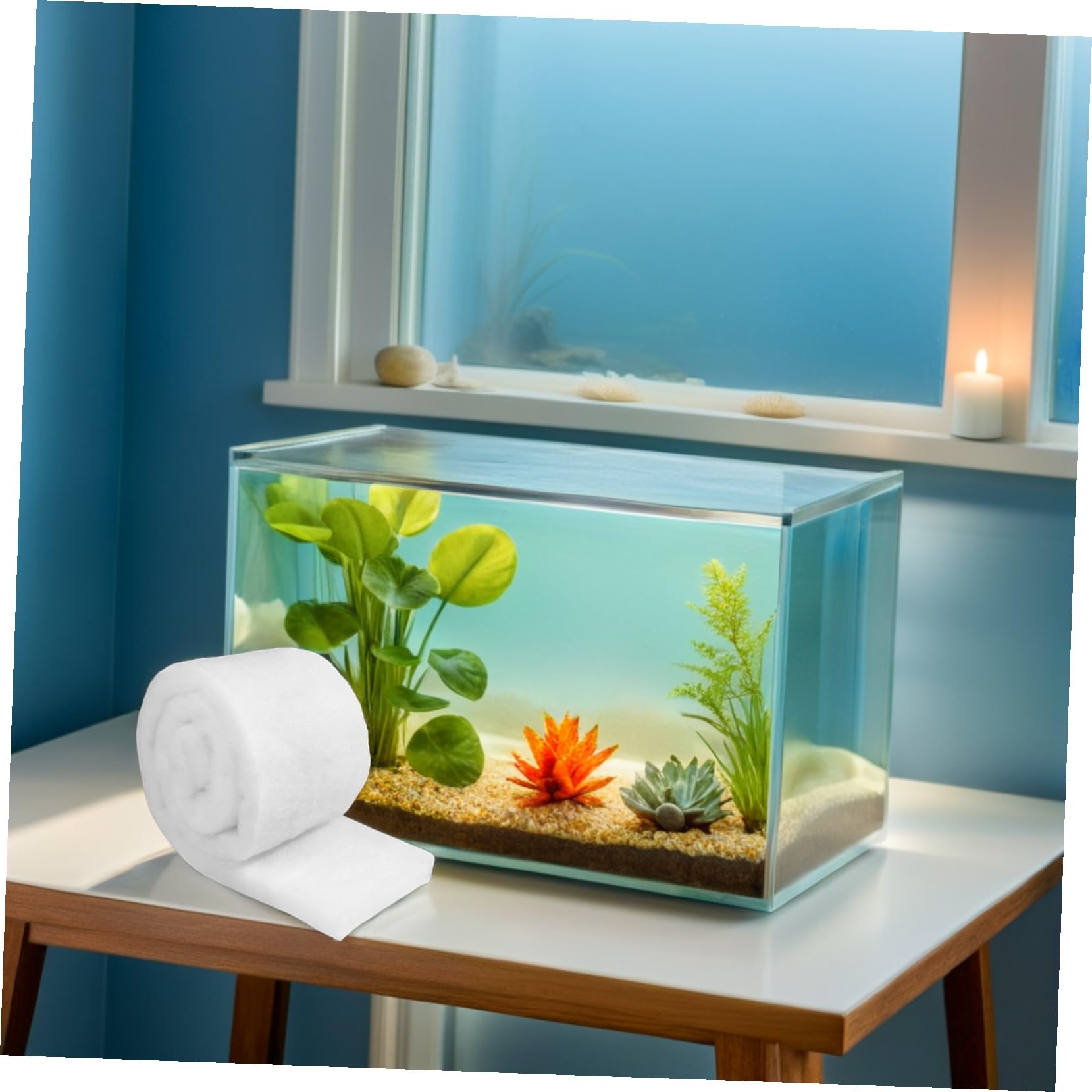 TOYANDONA 10 Esponjas Filtrantes para Acuario Blanco Material de Alta Densidad para Peceras, Estanques y Fuentes