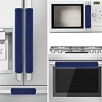Vista 24 de Juego de 6 fundas para manijas de puerta de refrigerador, juego de 6 manijas de decoración para electrodomésticos de cocina, nevera, microondas