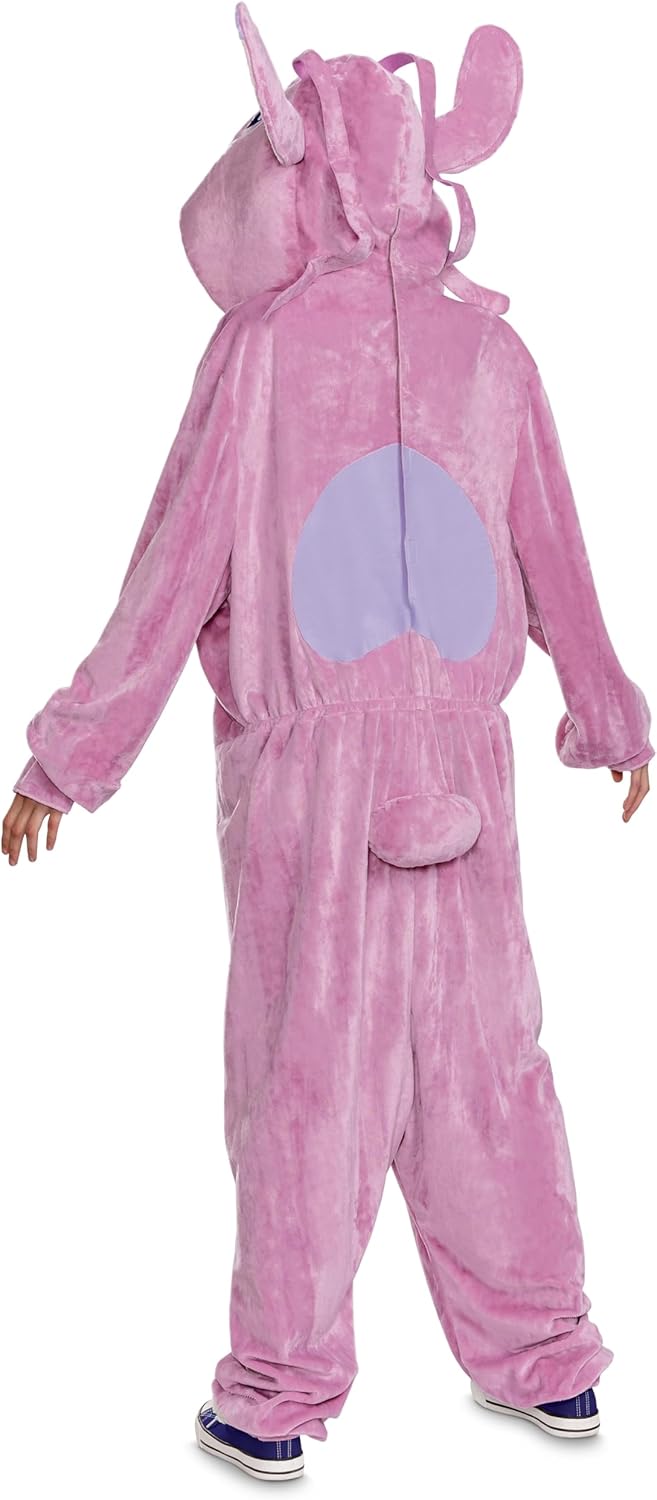 Disguise Adult Angel Adult Jumpsuit, Official Lilo and Stitch Character Costume With Hood