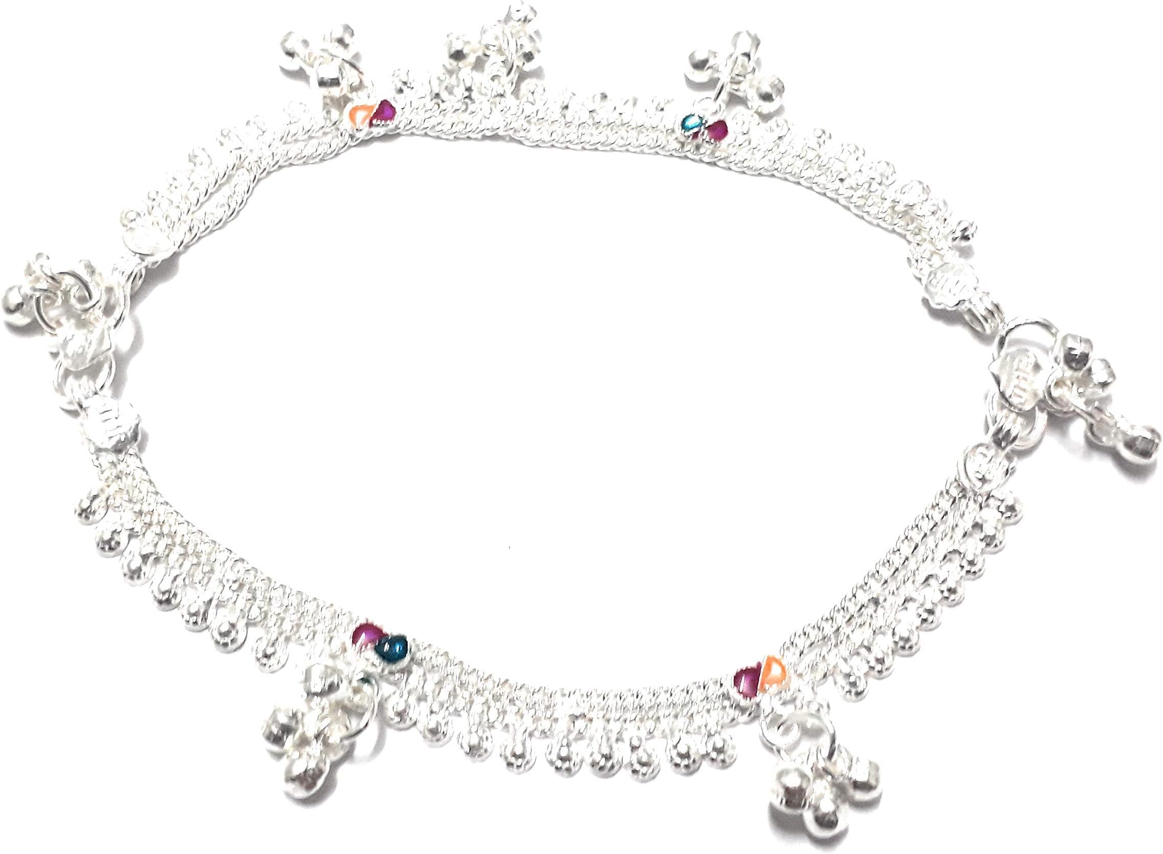 Bharti jewellera Silver Metal Payal for Girls upto 1 to 4 years