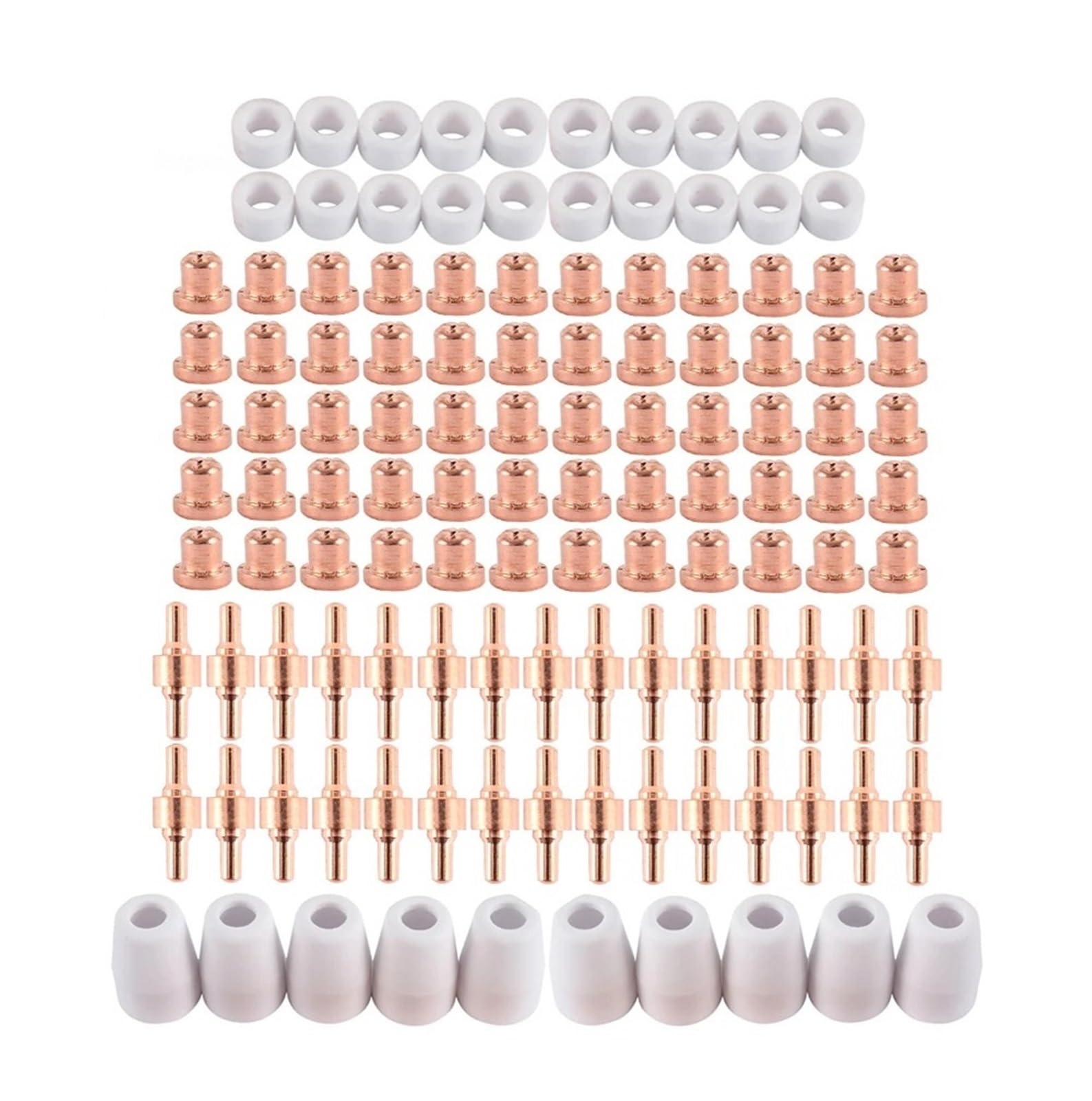 ZagYing 100Pcs Plasma Cutter Tip Electrodes & Nozzles Kit Consumable Accessories for PT31 Cut 30 40 50 Plasma Cutter Welding Tools