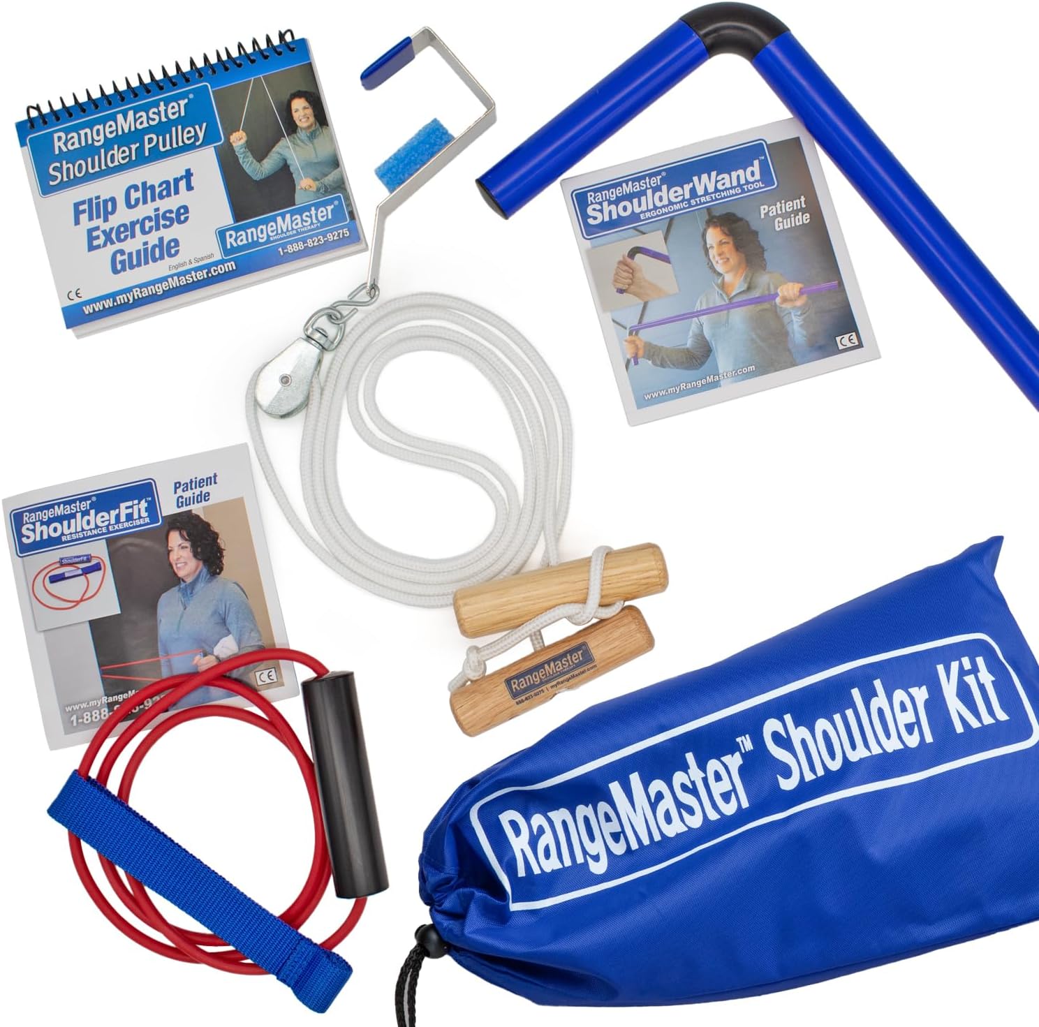 RangeMaster All in one Shoulder Strengthening and Home Therapy Basic Kit │ Physical Therapy Tool │ Aids in Recovery and Increasing Mobility │ Comprehensive Exercise Guide