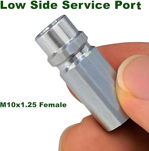 Miniatura 5 de Kit de núcleo de válvula de aire acondicionado  AC R12 R134a Junta de teflón Refrigeración Aire Acondicionado Puerto Lateral Alto y Bajo Válvula de