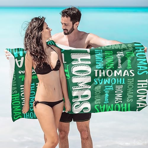 Vista 212 de Toalla de playa, toallas de playa personalizadas para niños, toallas de playa para adultos y niños, microfibra de secado rápido, toallas de playa