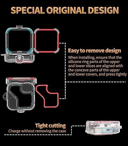 Miniatura 5 de Bloqueo seguro mejorado Funda a presión Nothing Ear 2, funda protectora de TPU suave transparente de cuerpo completo a prueba de golpes compatible