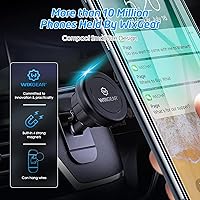 Vista 4 de WixGear Magnetic Car Mount [2-Pack] - Universal Stick-On Dashboard Magnetic Phone Holder for Car, Strong Magnet Mount for Cell Phones & Mini Tablets