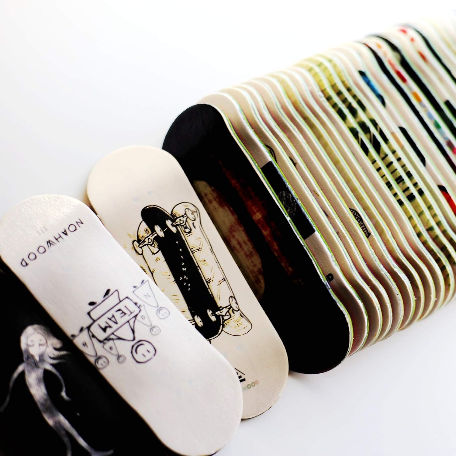 NOAHWOOD Fingerboards Parts Professional Prince II Trucks (34mm) + Update Self-Locking Nuts (Silver White) image 5