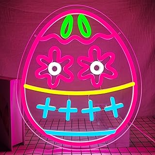エッグネオンサイン イースターエッグ ネオンサイン 子供用ネオンライト 壁の装飾用 面白いネオンサイン 部屋の装飾用 イースターギフト