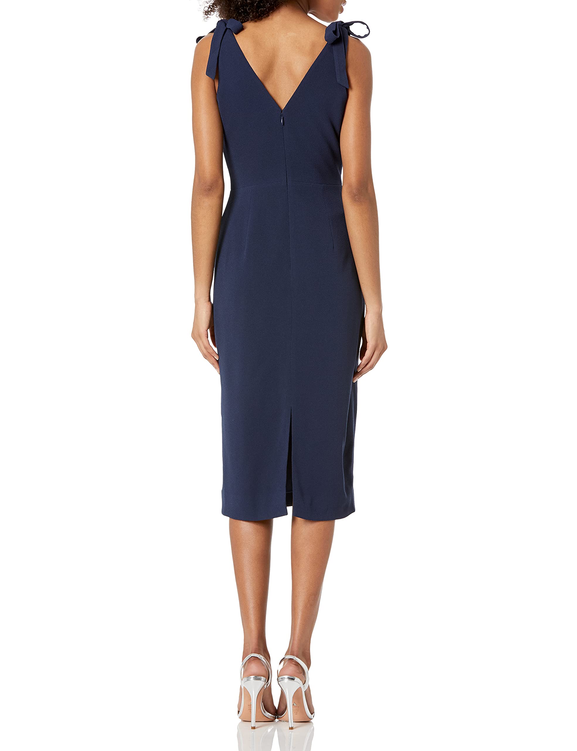 strapless open back dress Naira Pleated Maxi Dress - Blue main image 0