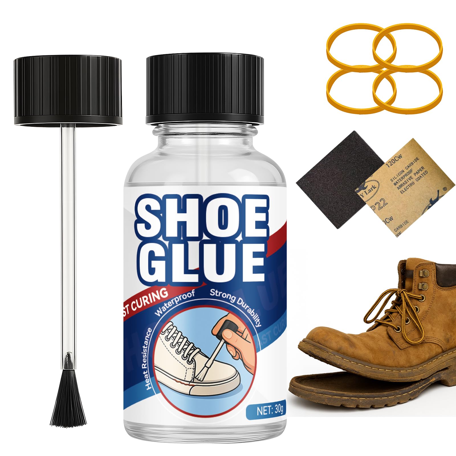Shoe Glue Waterproof Shoe Sole Glue Repair Professional Shoe Gule Fixes Cracks and Debond Clear-Drying Leather Repair Glue
