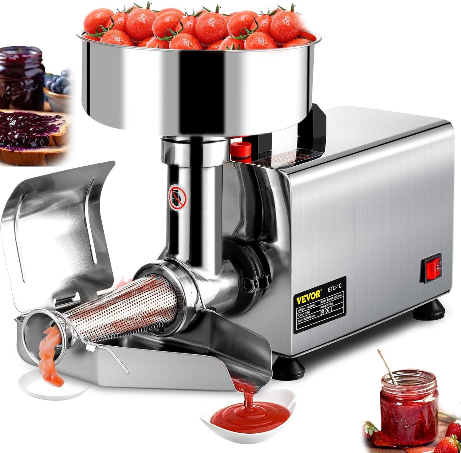 Machine à Broyer Les Fruits Pour Confitures De Fraises Ou Myrtilles 450 W