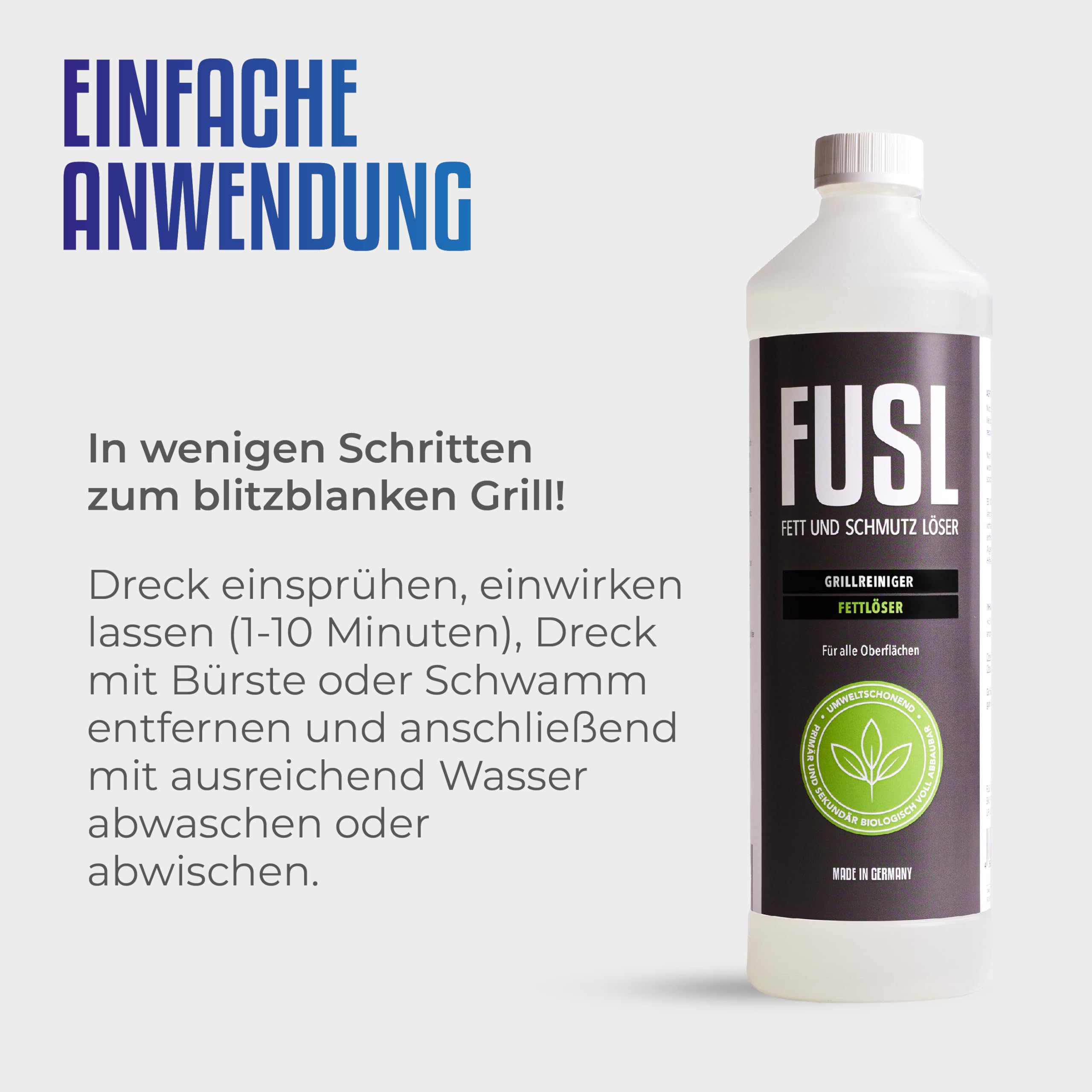 Set-Angebot: FOAMSTER-Schaumkanone Plus 1 Liter Fettlöser, Grill- und Backofenreiniger, Materialschonend und Hautverträglich, Bio-Abbaubar