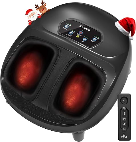 Masajeador shiatsu de pies, elegible para FSA y HSA, control remoto, varios niveles de ajuste, para fascitis plantar, neuropatía, hombres, mujeres,