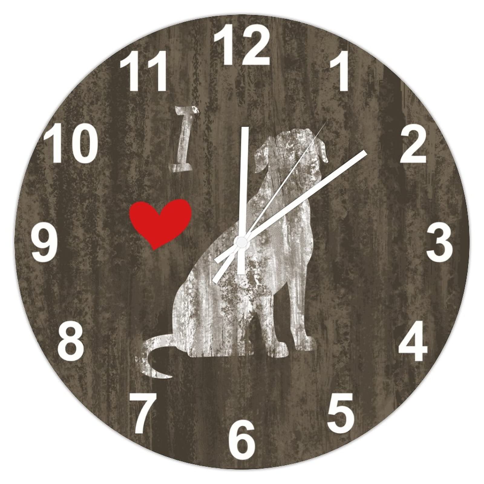 Horloge décorative Labrador Retriever 38,1 cm finitions rustiques soignées