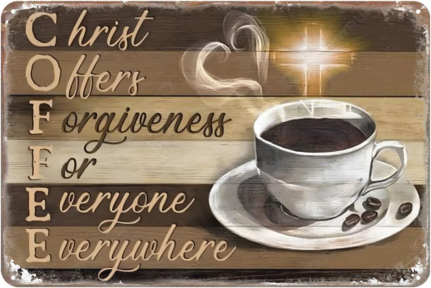 Anceky Christ Offers Forgiveness for Everyone Everywhere s Funny Bathroom Decor Wall Art Coffee Bar Vintage Metal Tin Sign Office Home Toilet Signs Wall Decor Pictures 12x16 Inch