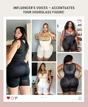 FeelinGirl Fajas Colombianas Moldeadoras Butt Lifting Shapewear Tummy Control Postpartum Faja Body Shaper with Zipper Crotch