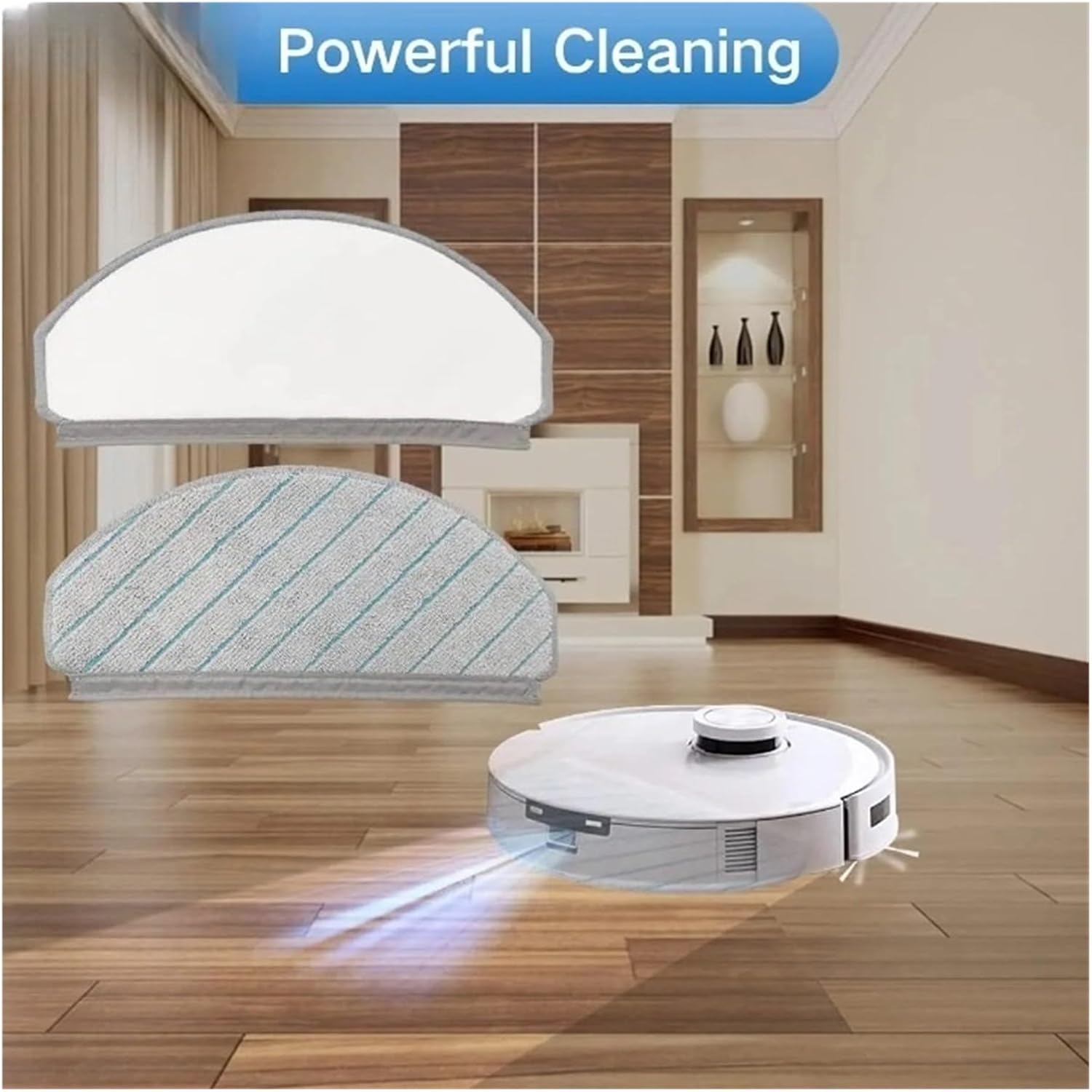 洗えるモップクロスパーツアクセサリー、ECOVACS DEEBOT T10/T10 Plus ロボット掃除機モップパッドモップラグス