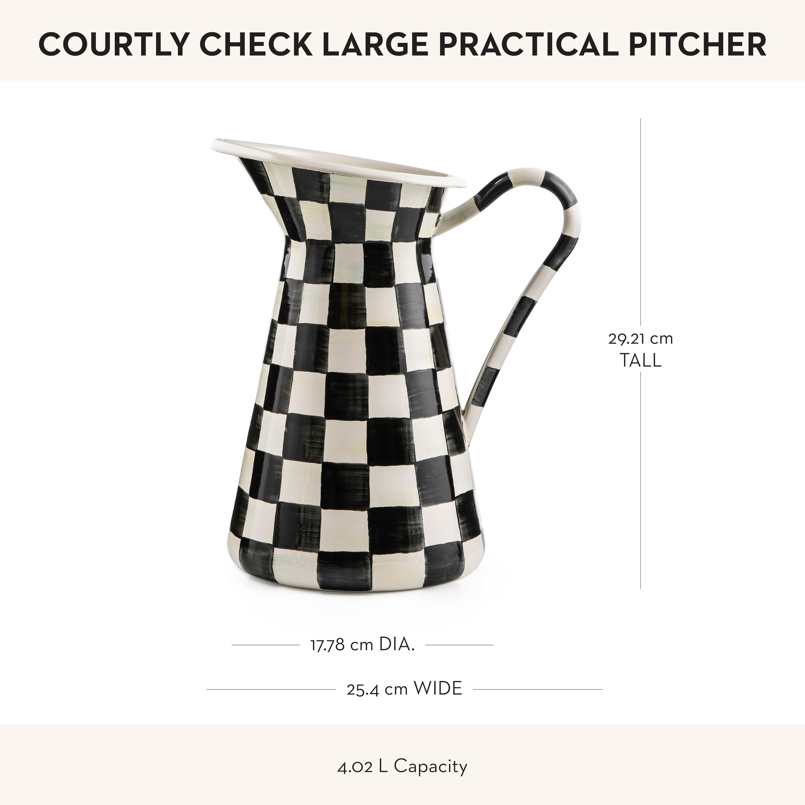 Amazon.com: MACKENZIE-CHILDS Practical Enamel Pitcher with Spout