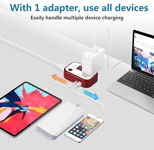 Miniatura 4 de FOVAL - Convertidor de voltaje de viaje de 220 V a 110 V  FOVAL actualizado 18 W USB-C Convertidor de alimentación internacional para