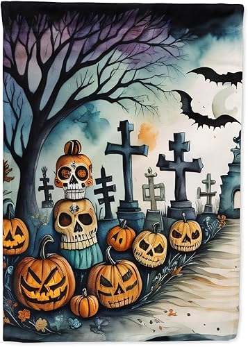 Miniatura 9 de Caroline's Treasures DAC2256CHF Marigold Spooky Halloween House Flag Large Porch Sleeve Pole Decorative Outside Yard Banner Artwork Wall Hanging,