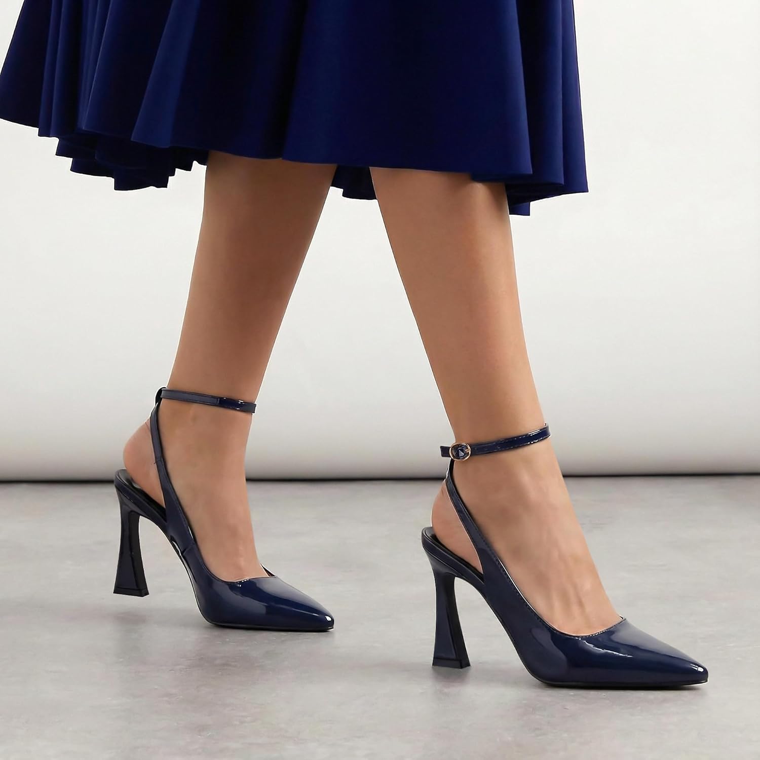 PARTY Womens Pointed Closed Toe Heels Stiletto Slingback High Heel for Women Dressy Pumps for Wedding and Office Work or Going Out - Image 3