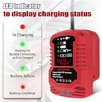 TPDL Autós mini töltő Einhell 18V Power X-Change PXC akkumulátorhoz 2A gyors töltés szivargyújtó LED kijelzővel 2