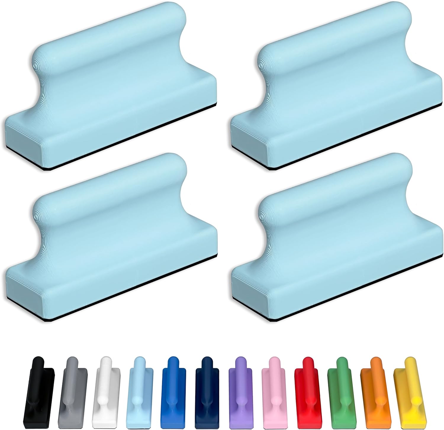 Glassboard Studio Mega Magnets - Neodymium - Heavy Duty, Colorful, Ergonomic, Ideal for Crafting, Quilting, and as Magnetic Knife Holders (4, Ice Blue Pawn)