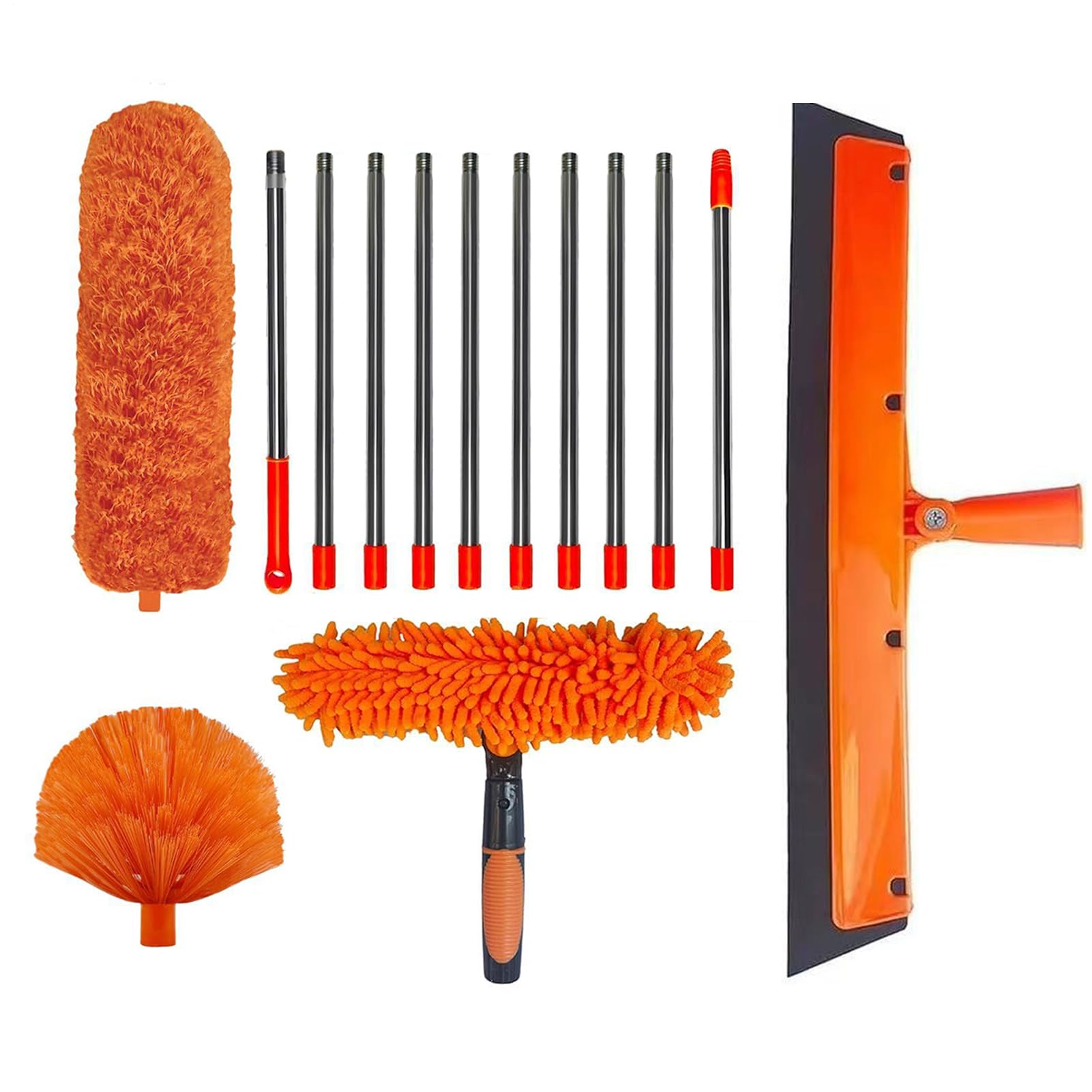 High Duster - Long Many Spider Web Cleaner | Spazzola In Polvere Estensibile Per Pareti Della Lampada Del Ventilatore A Soffitto, Piastre Pole Telescopiche Ergonomiche Per La Pulizia 'angolo L