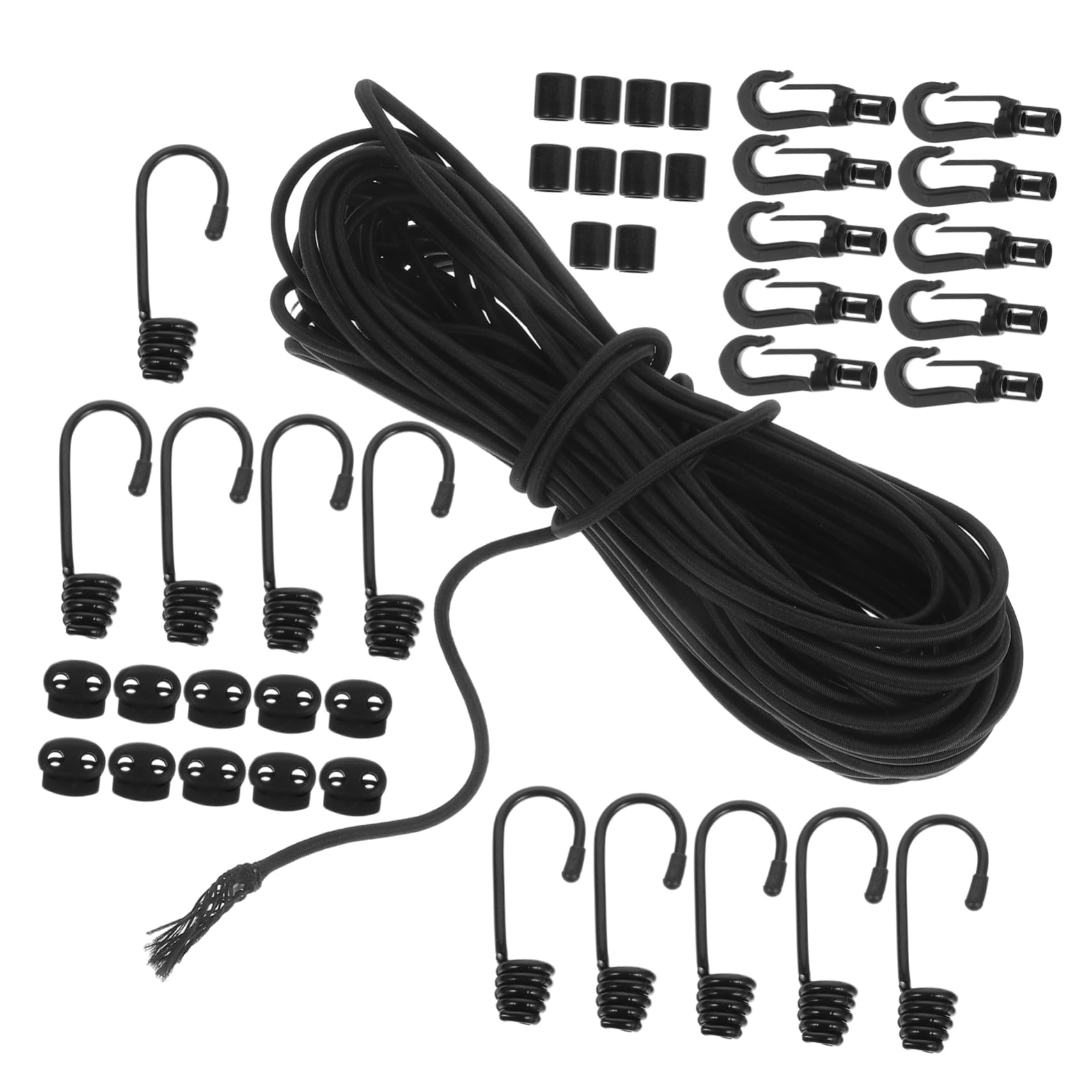 Kisangel 1 Set Cinghie Elastiche Multifunzionali con Ganci per Attività e Trasporto Cinghie Fissaggio Leggere e Compatte Facili Usare e Riporre