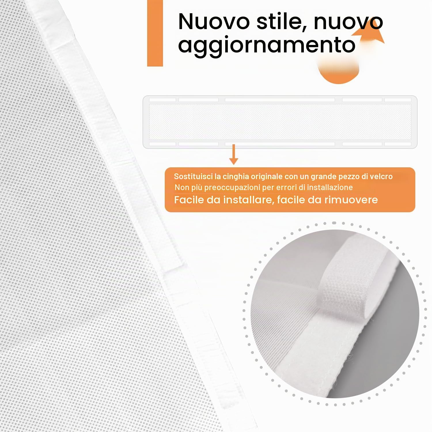 Set di 2 paracolpi traspiranti in rete per lettino, imbottiture per un sonno sicuro e confortevole, design regolabile, 32 x 22 cm, leggero e resistente, bianco