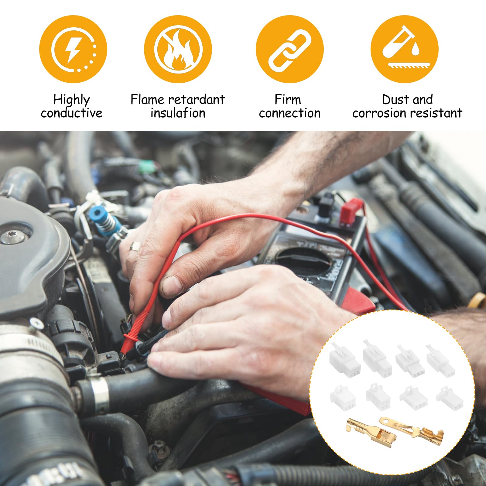 YIXISI 380 Piezas 2.8mm 2/3/4/6 Pin Kit De Conector Automotriz, Bloque De Terminales Automotriz, Kit De Los Conectores Eléctricos Para Motocicleta, Coche, Camión, Scooter, Barcos