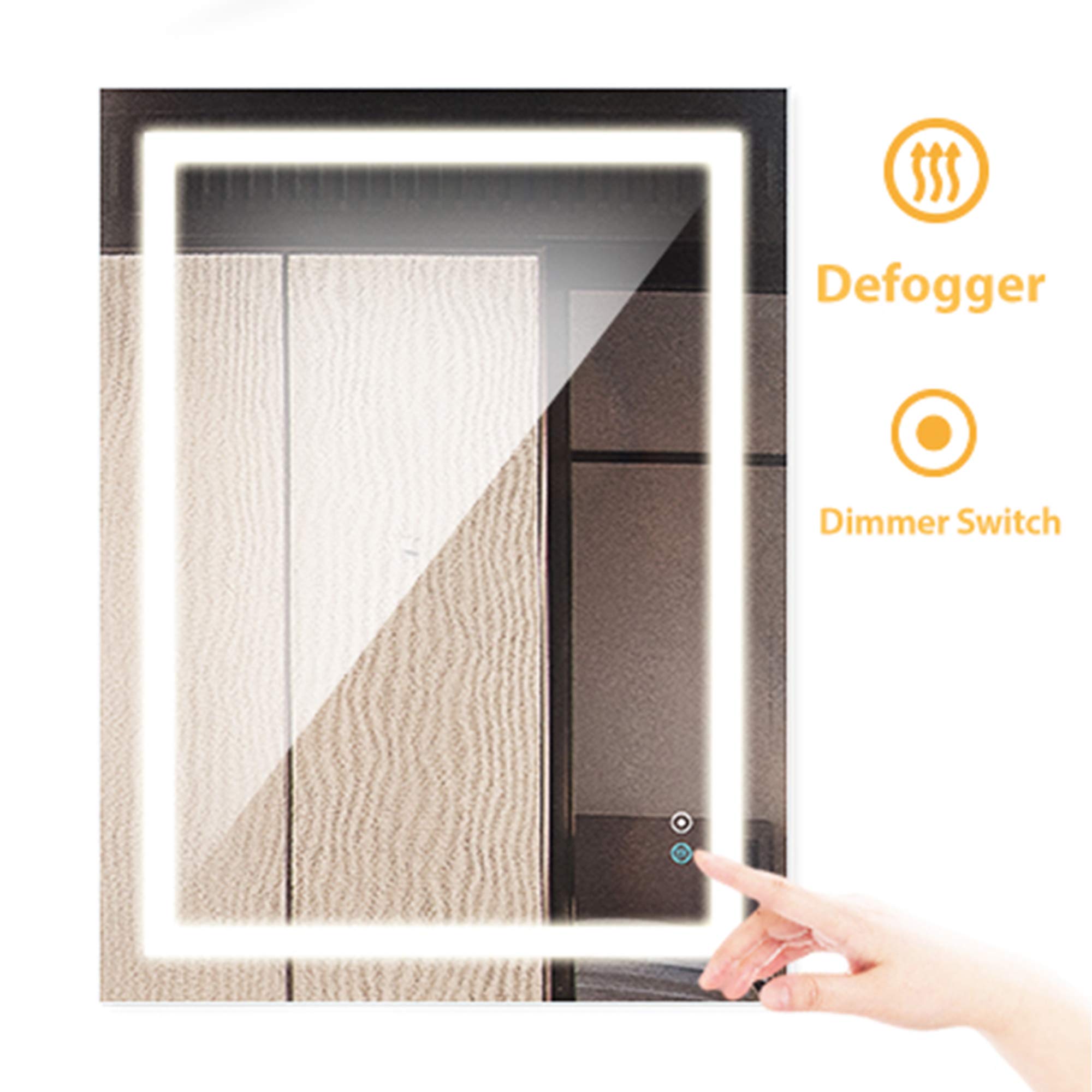 Buy illucid LED Bathroom Mirror Wall Mounted 32x24 inch Dimmer