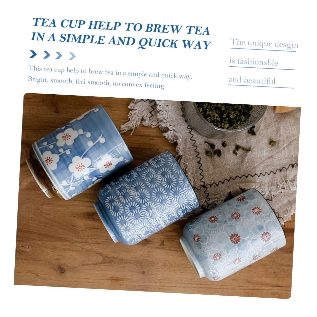 VANZACK Japanische Teetasse aus Keramik 2 Stück, Trinkbecher für Zuhause