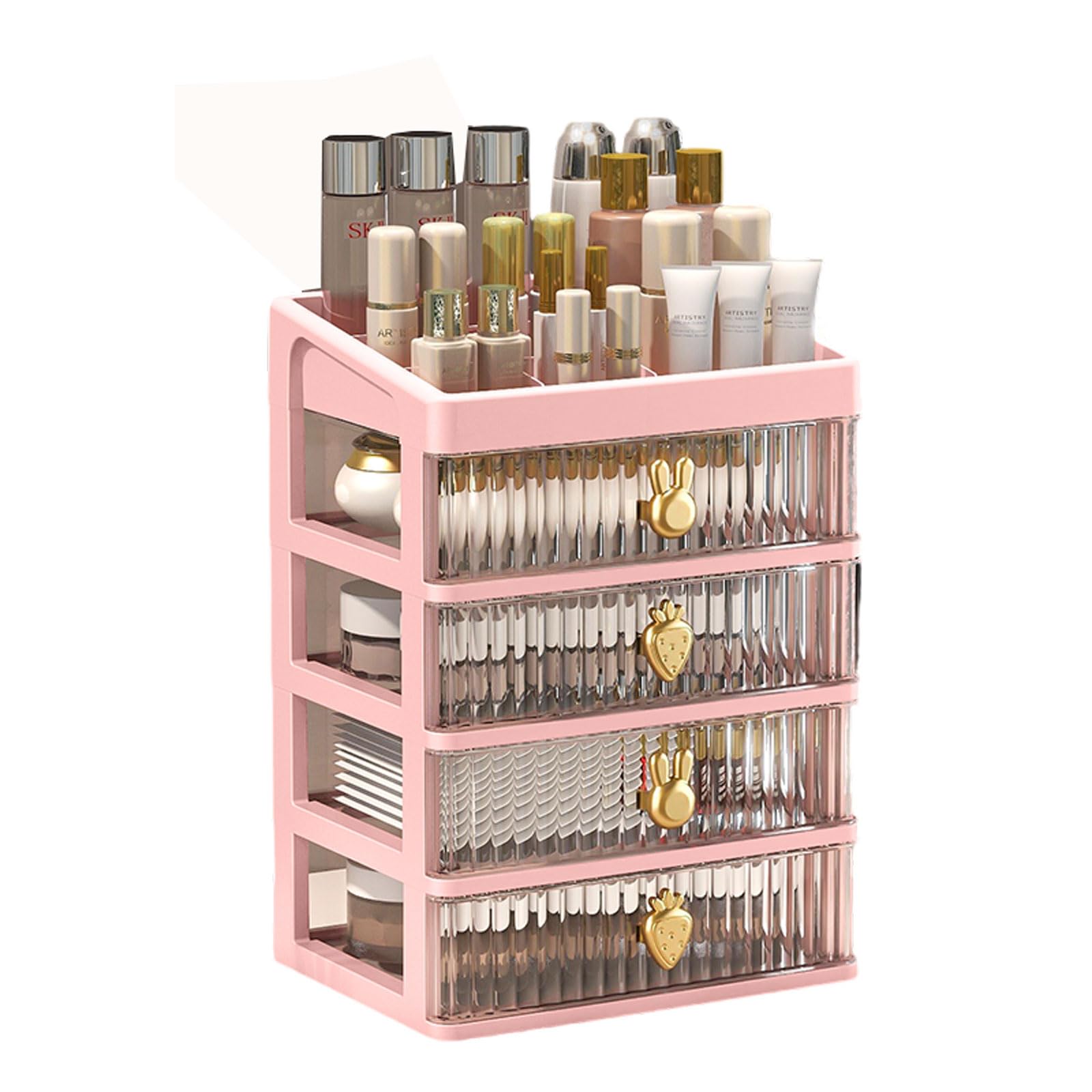 Organizzatore per Cosmetici,Organizzatore per Trucchi con cassetti,Scatola per Cosmetici di Grande capacità con cassetti per Bagno Piano di Lavoro Profumo Rossetto Pennelli Cura della Pelle Ombretto