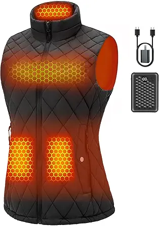 Wulcea Graphene Heated Vest for Women with 7.4V Fast Charge Battery