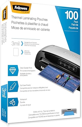 Miniatura 7 de Fellowes Saturn3i - Laminador de 12.5 pulgadas + paquete de 100 bolsas de laminación térmica de 3 mil, tamaño carta