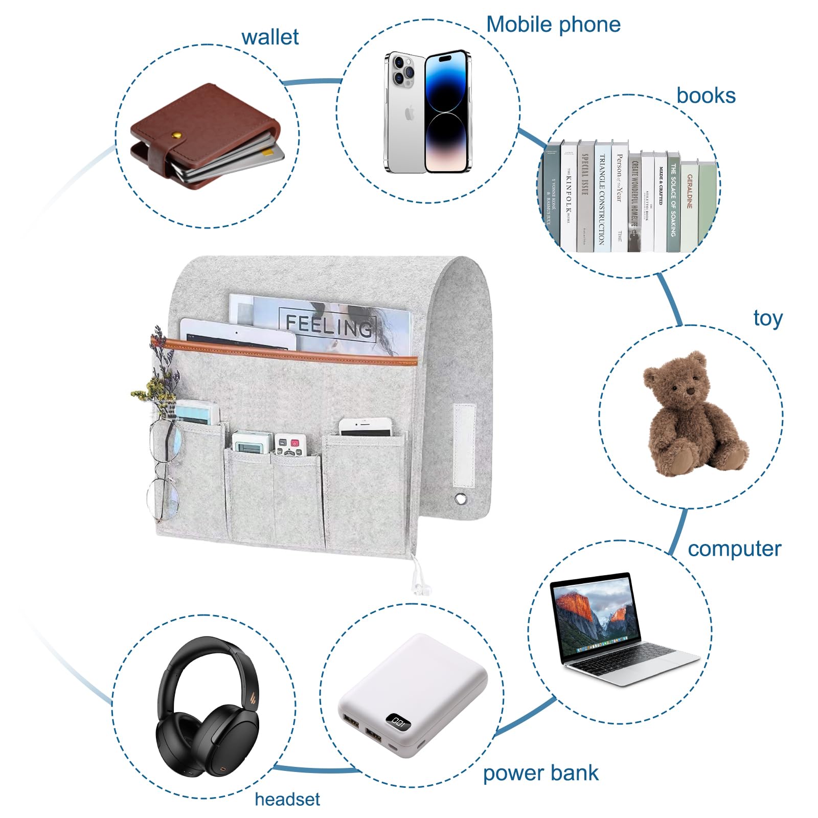 Organizador De Almacenamiento Con Bolsillo Para Sofá, Sillón | Envío Gratis