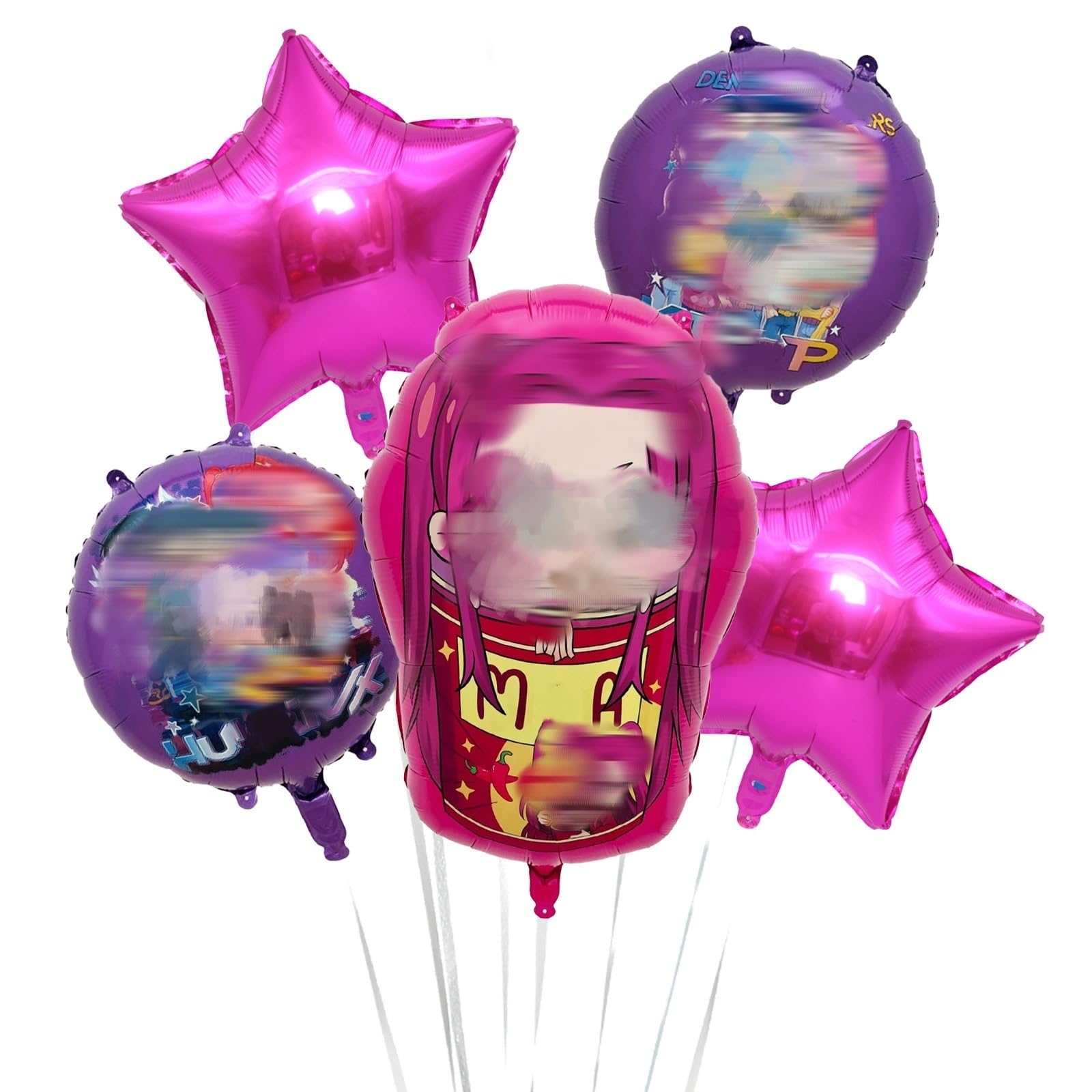 5Pcs Hunter Theme Foil Balloons, Happy Birthday Foil Balloons for Children Birthday Party, Birthday Party Decorations Supplies for Girl’s Birthday Baby Shower Party Decorations