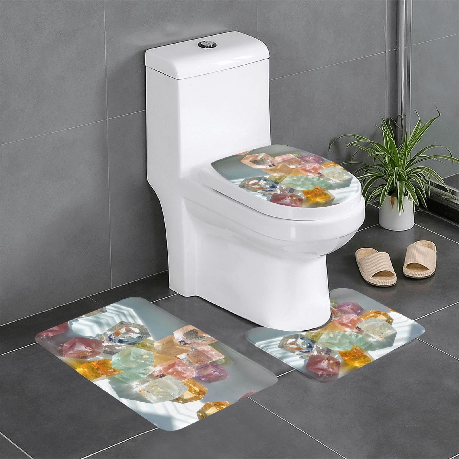 Tapis antidérapants de salle de bain WHJDPP transparents pour éviter les chutes