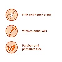 Vista 5 de Tienda Basics Baño de burbujas de leche y miel, 32 onzas líquidas, paquete de 4