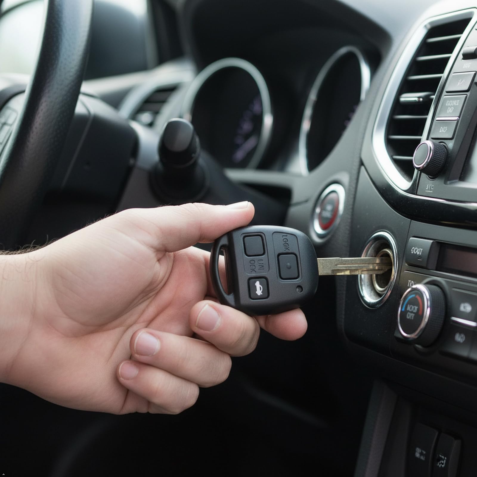 JONGO - Coque de Clé sans Lame Compatible avec Toyota Rav4, Yaris