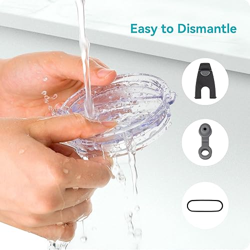 Miniatura 7 de Soledea Tapas de repuesto para vaso, a prueba de derrames, tapa resistente a salpicaduras para Yeti Rambler, BJPKPK y otros vasos de 30 onzas