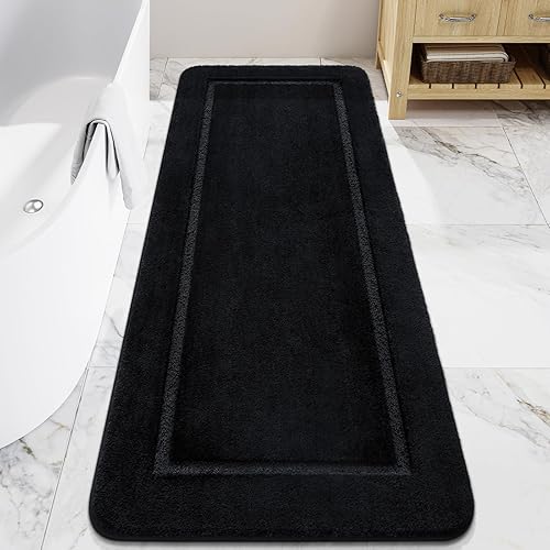 Miniatura 25 de LOCHAS Alfombras de baño, alfombra larga de baño de 24" x 60", alfombra antideslizante lavable para baño, alfombra suave y gruesa absorbente para la