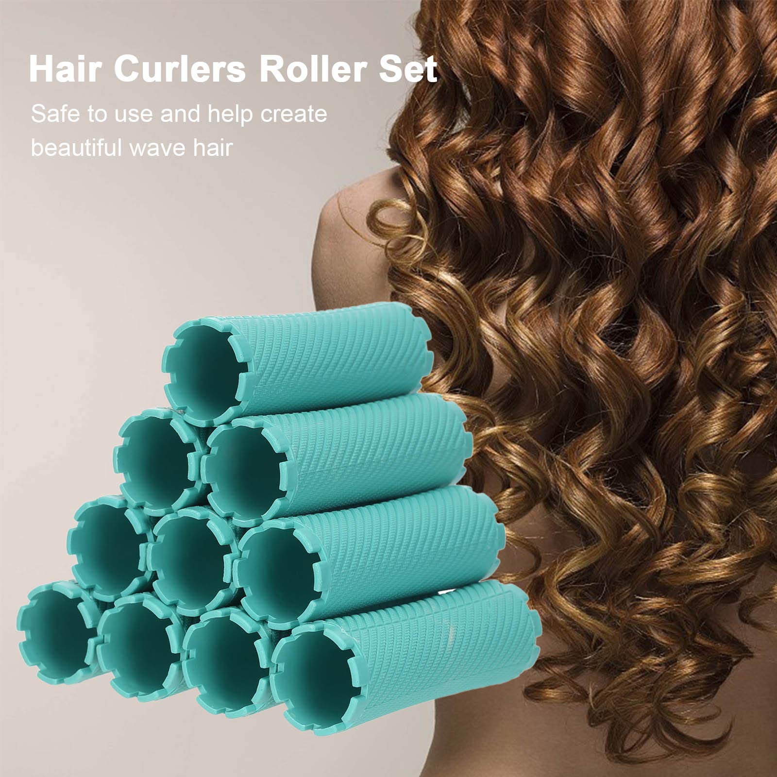 Set di 100 bigodini per capelli in 10 dimensioni, per salone, arricciacapelli, per donne e ragazze, materiale ABS, sicuro, riutilizzabile, lavabile, leggero, antiscivolo, facile da usare, a casa