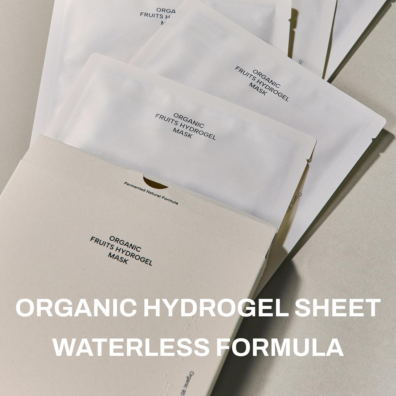Whamisa Organic Fruits Hydrogel Facial Sheet Mask – Yuja, Hydration, Deep Moisture, Skin Care, Skin Elasticity, Blemish-Prone Skin Care, Pore Care, Fermentation, Korean Skin Care (5 PCS/Pack)